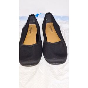 Comfortview Women's Flats Comfort Shoes Black Office Wear Walking Casual 9.5W